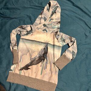 Nautical Nerys Whale hoodie size 6/7